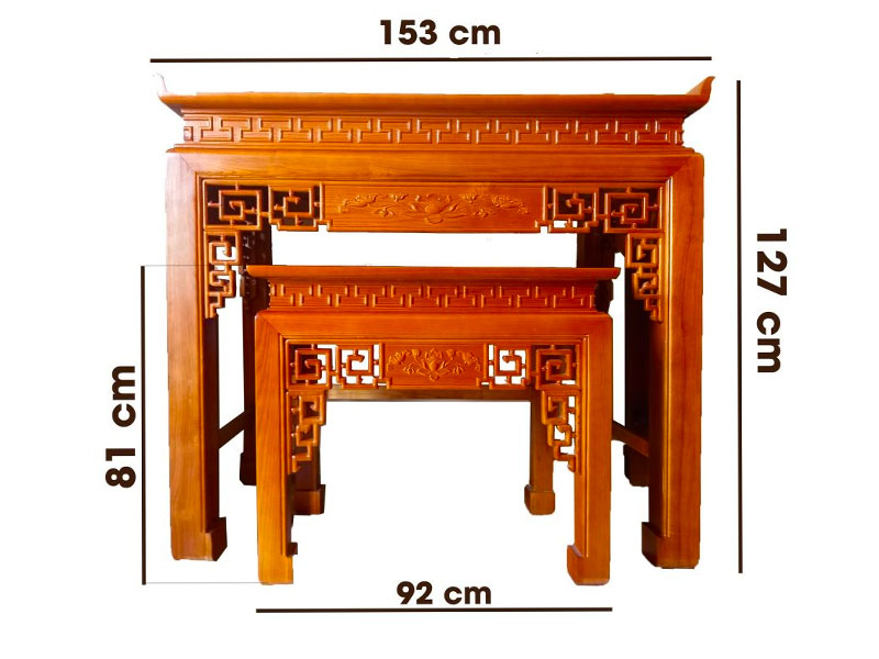 Kích thước bàn thờ chung cư đẹp cung tài lộc