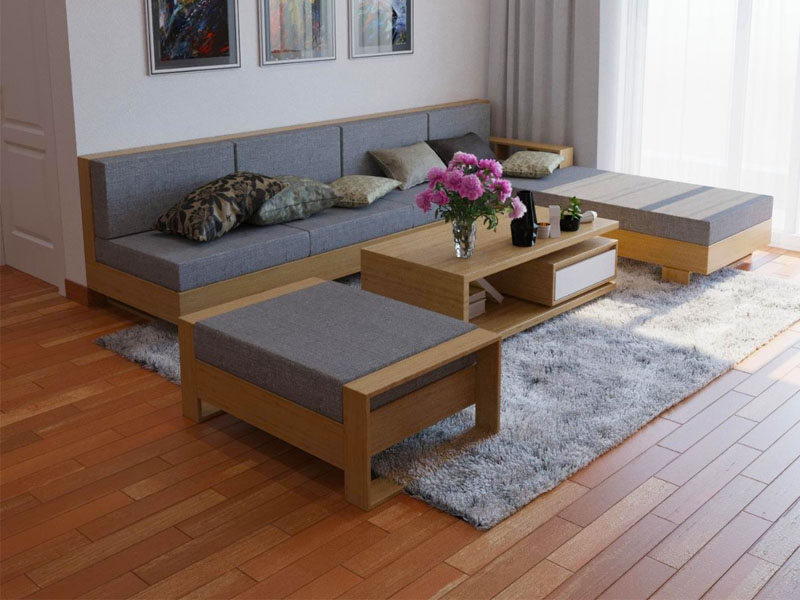 Mẫu ghế sofa gỗ đơn giản hiện đại giá rẻ BG006