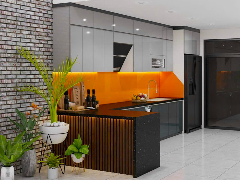 Tủ bếp gỗ công nghiệp giá rẻ