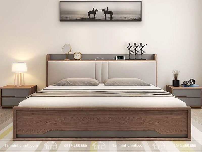 Mẫu giường gỗ công nghiệp cao cấp nhất 2022