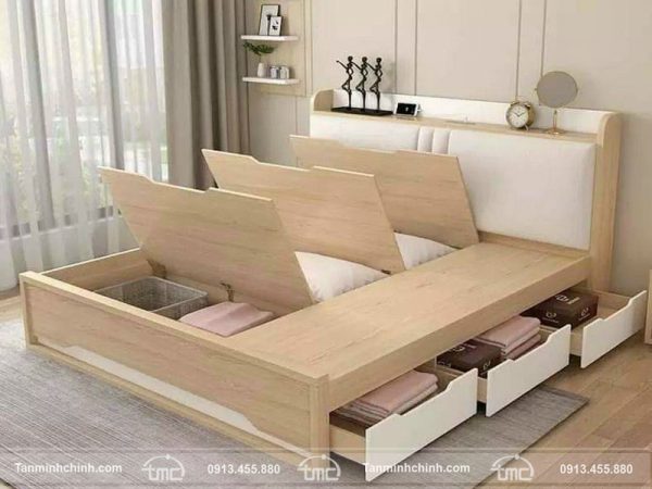 Giường gỗ công nghiệp cao cấp MG0025