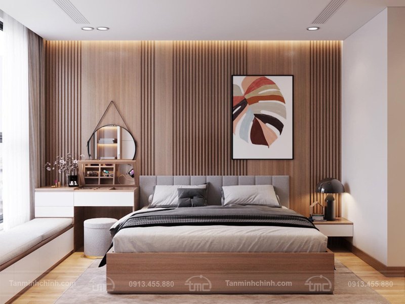 Mẫu giường gỗ công nghiệp cao cấp nhất 2022