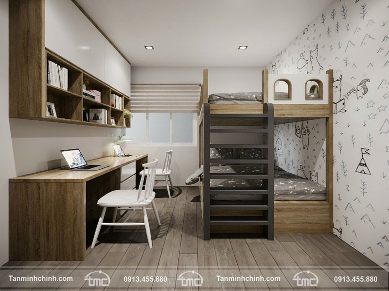 10 mẫu giường tầng gỗ công nghiệp hot nhất 2022